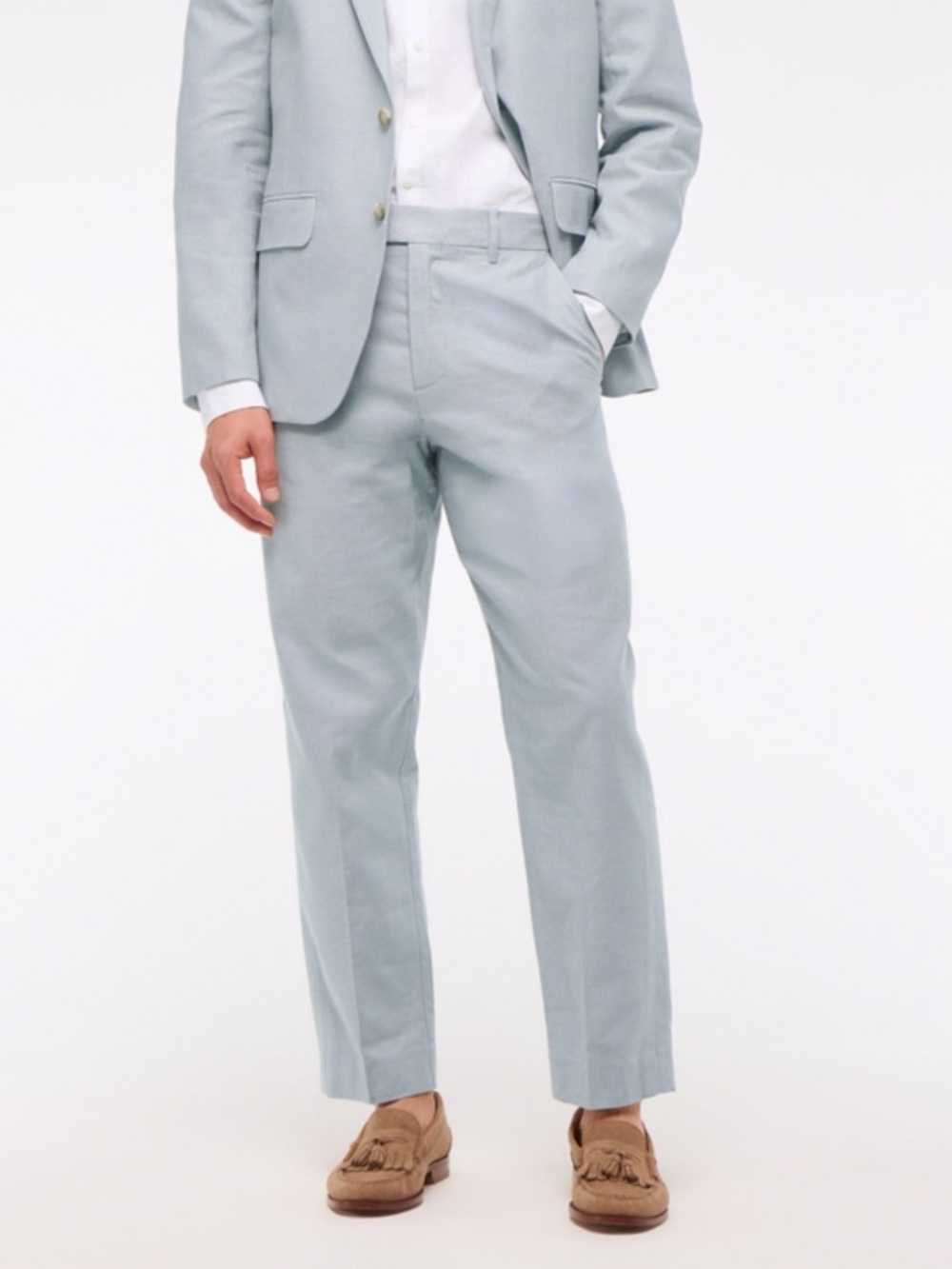 Abercrombie & Fitch Men’s Collins Linen-Blend Suit Pants
